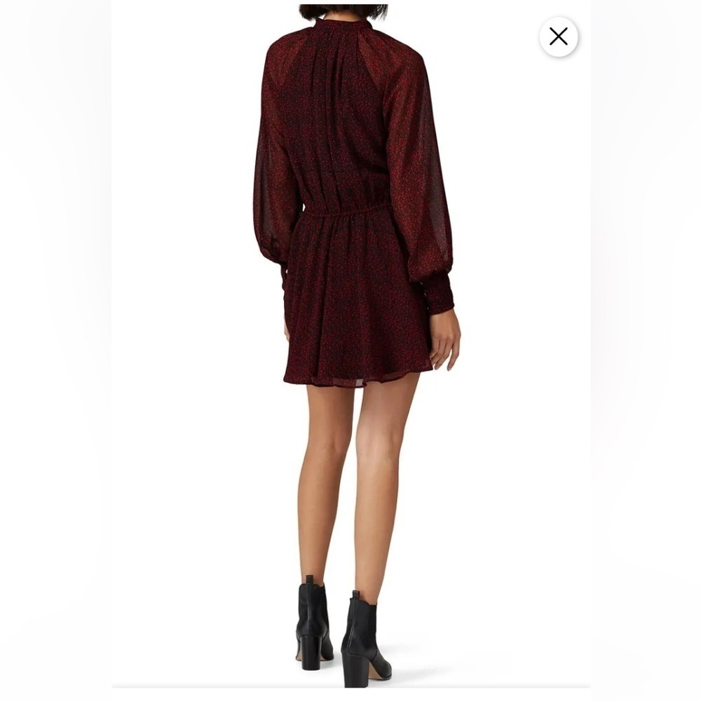 Cleobella red and black floral “Kelly” button front mini dress. Size Small. - Picture 4 of 12